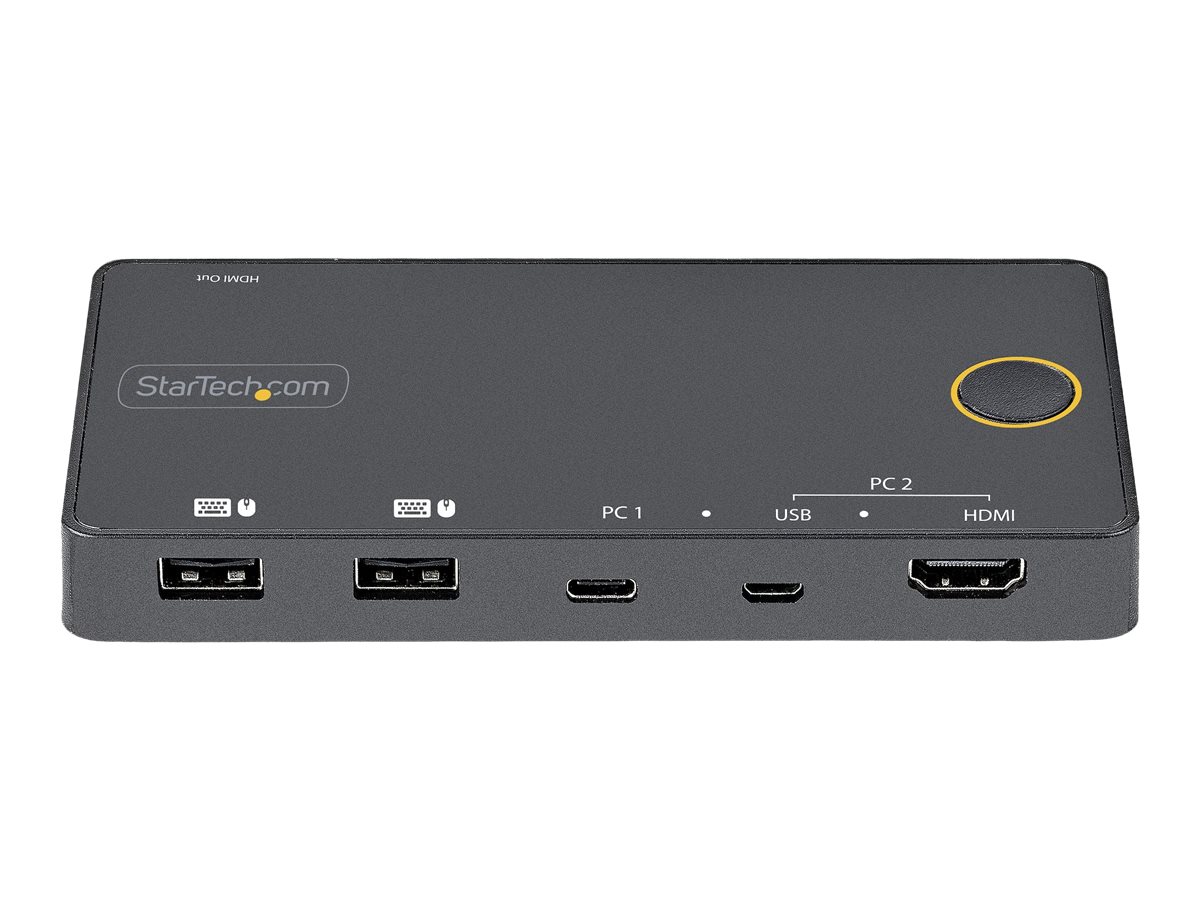 StarTech.com 2 Port Hybrid KVM Switch HDMI+USB-A