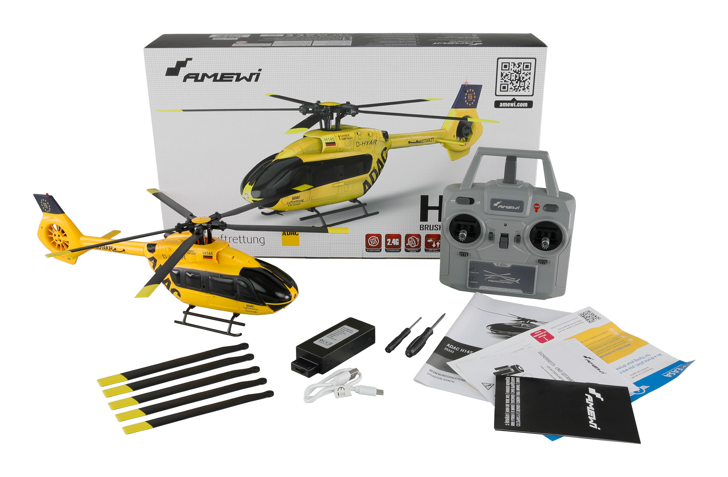 Amewi Helikopter H145 Heli ADAC 6-Kanal RTF 6G, Ansicht 2