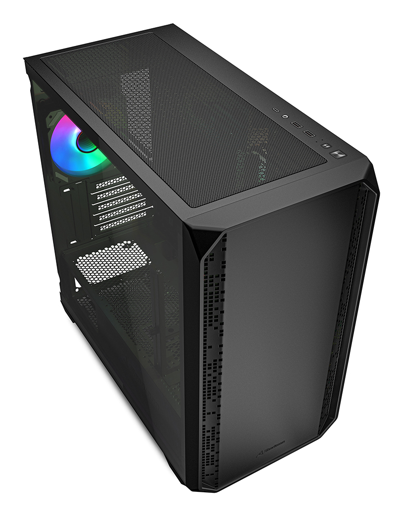 Sharkoon Gehäuse MK2 RGB Micro-ATX 1x Glas schwarz - Tower - ATX, Ansicht 3