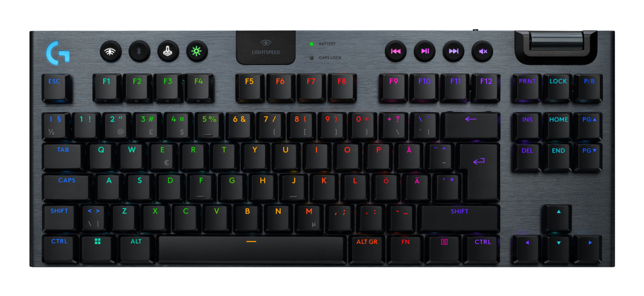 Logitech G G915 X - Tastatur - LIGHTSPEED - TKL - Bluetooth 5.0, 2.4 GHz, USB - TL: Nordisch, QWERTY, Ansicht 3