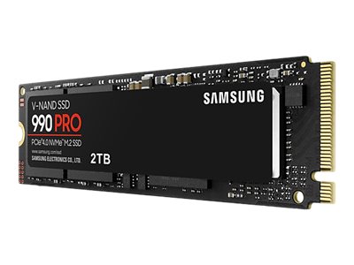 Samsung 990 PRO MZ-V9P2T0BW - SSD - verschlüsselt - 2 TB - intern - M.2 2280 - PCIe 4.0 x4 (NVMe), Ansicht 3