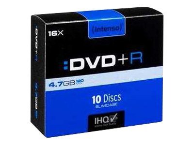 Intenso DVD+R Intenso 4,7GB 10pcs Slimcase 16 (4111652)