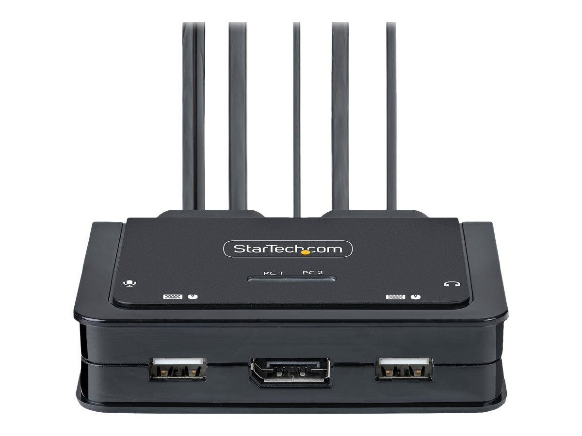StarTech.com 2-Port USB-C Kabel KVM Switch, 4K60Hz