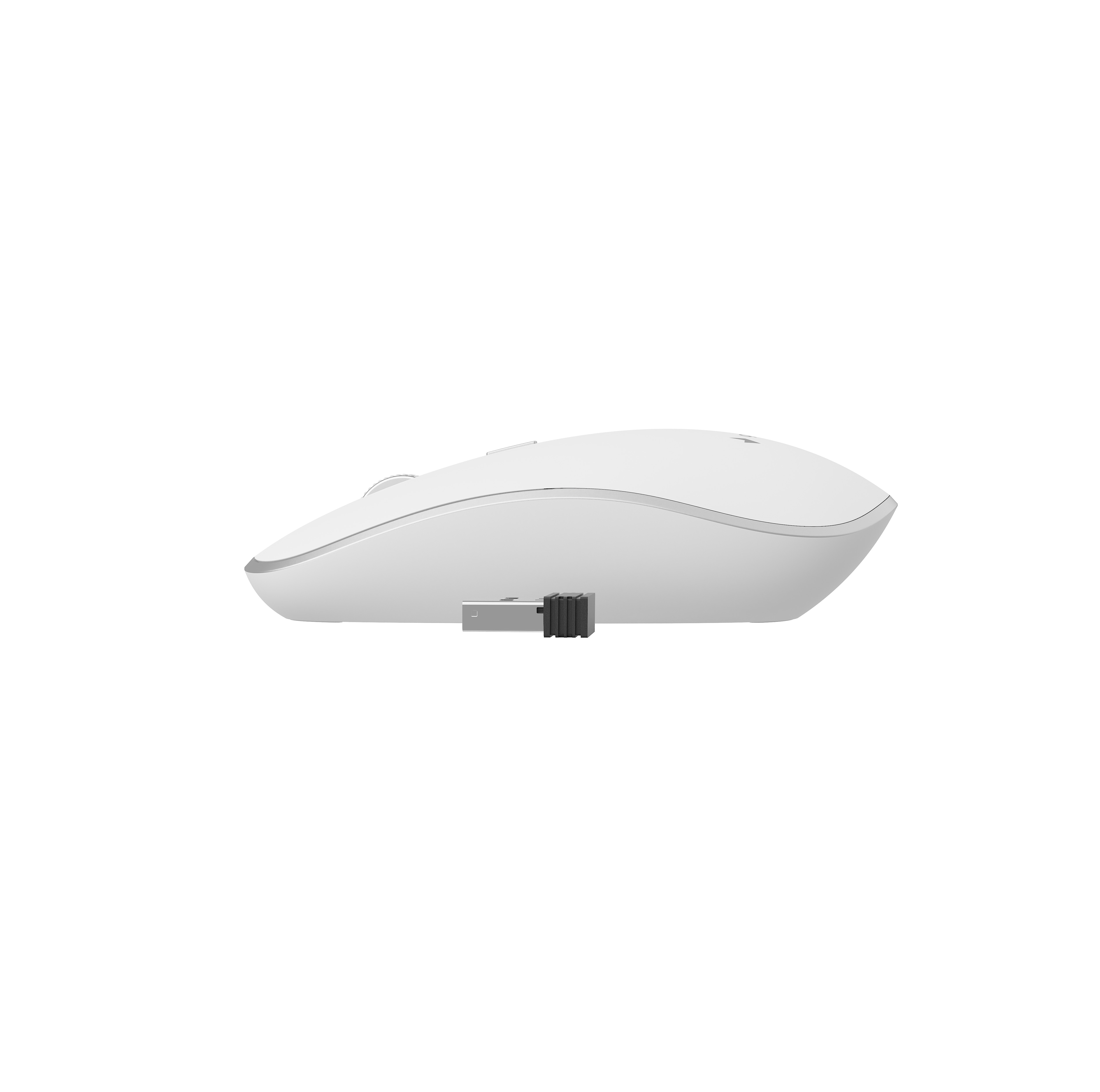 Gembird MUSW-4B-01-W - Maus - optisch - 4 Tasten - kabellos - 2.4 GHz - kabelloser Empfänger (USB), Ansicht 3