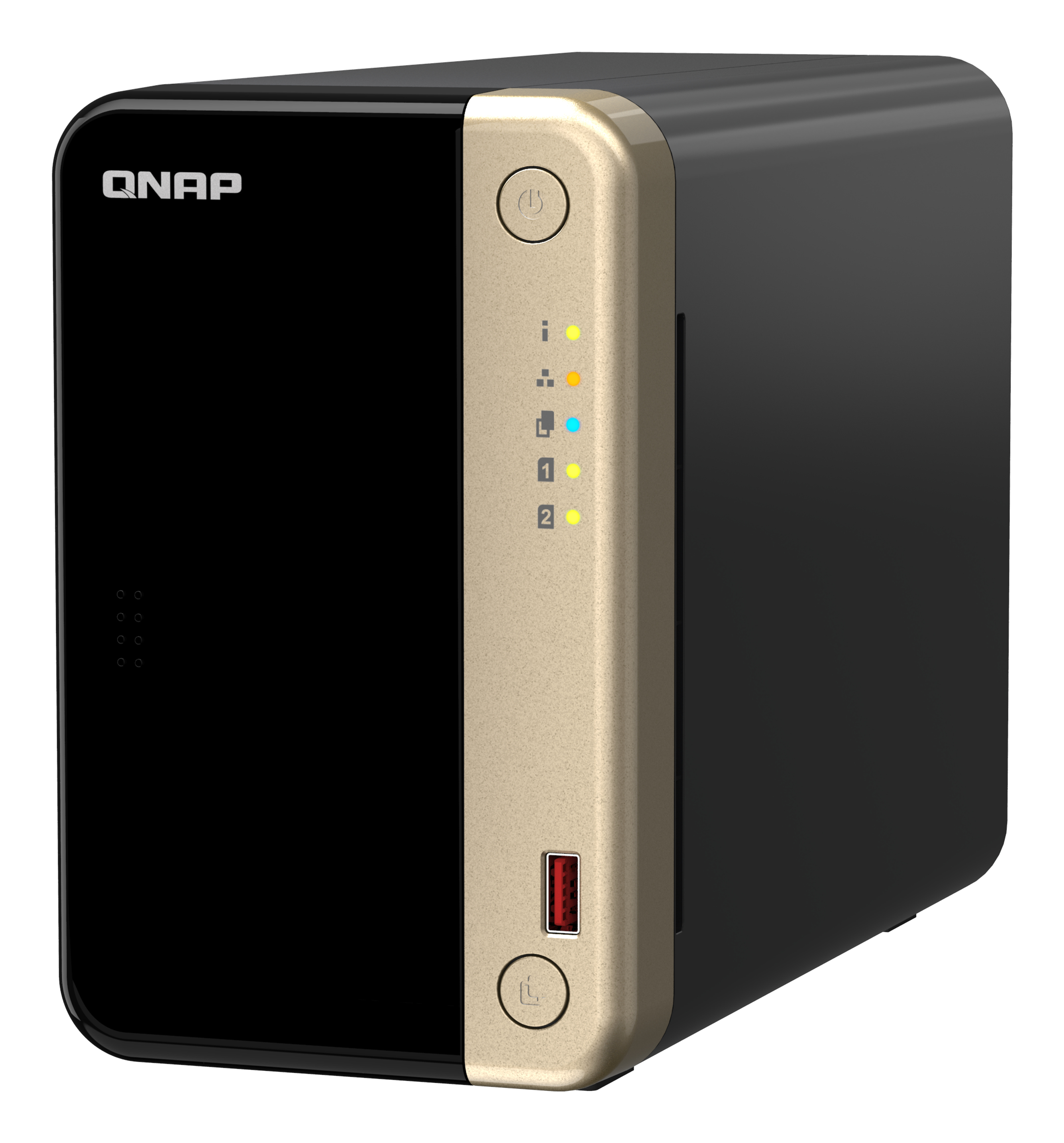 QNAP TS-264 - NAS - Tower - Intel® Celeron® - N5095 - Schwarz - Gold, Ansicht 4