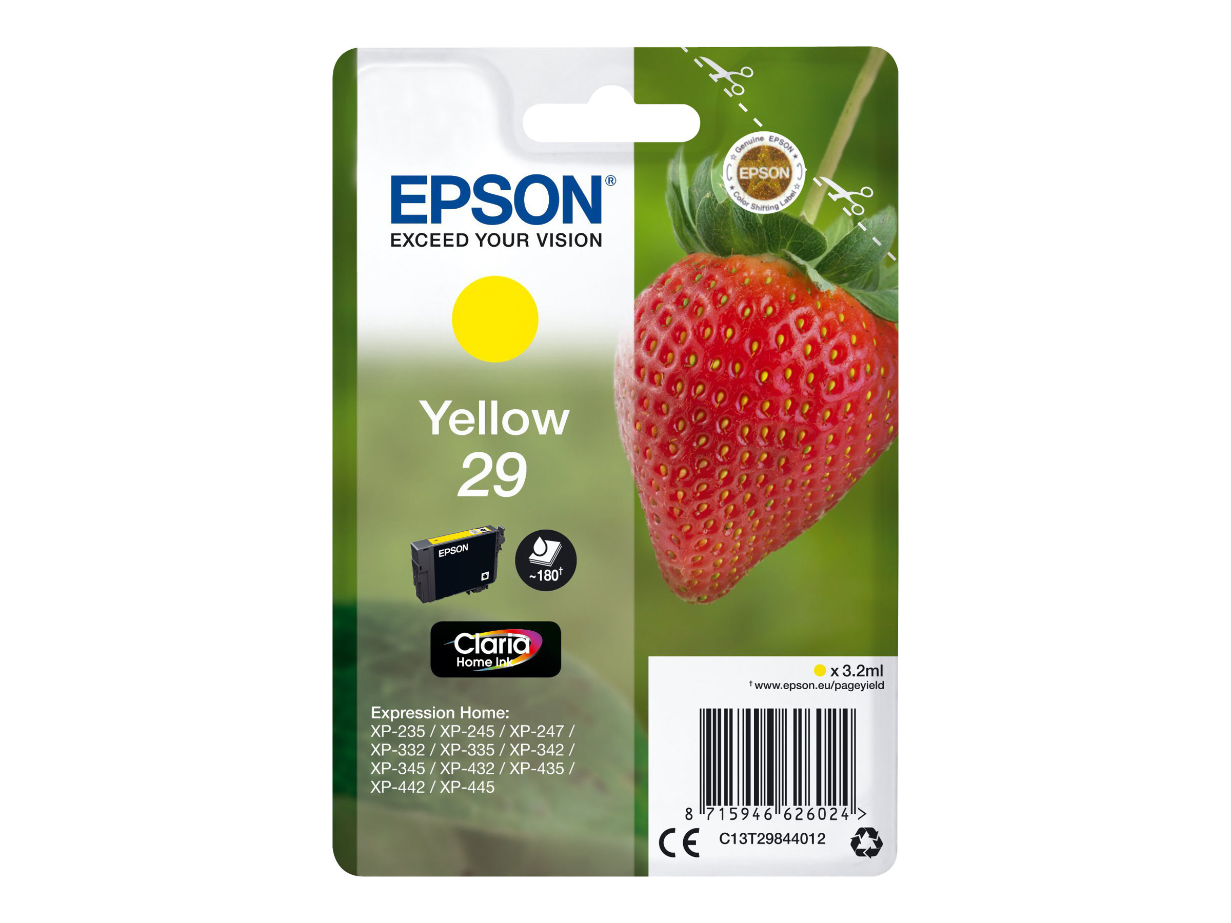 Epson 29 - 3.2 ml - Gelb - original - Blisterverpackung