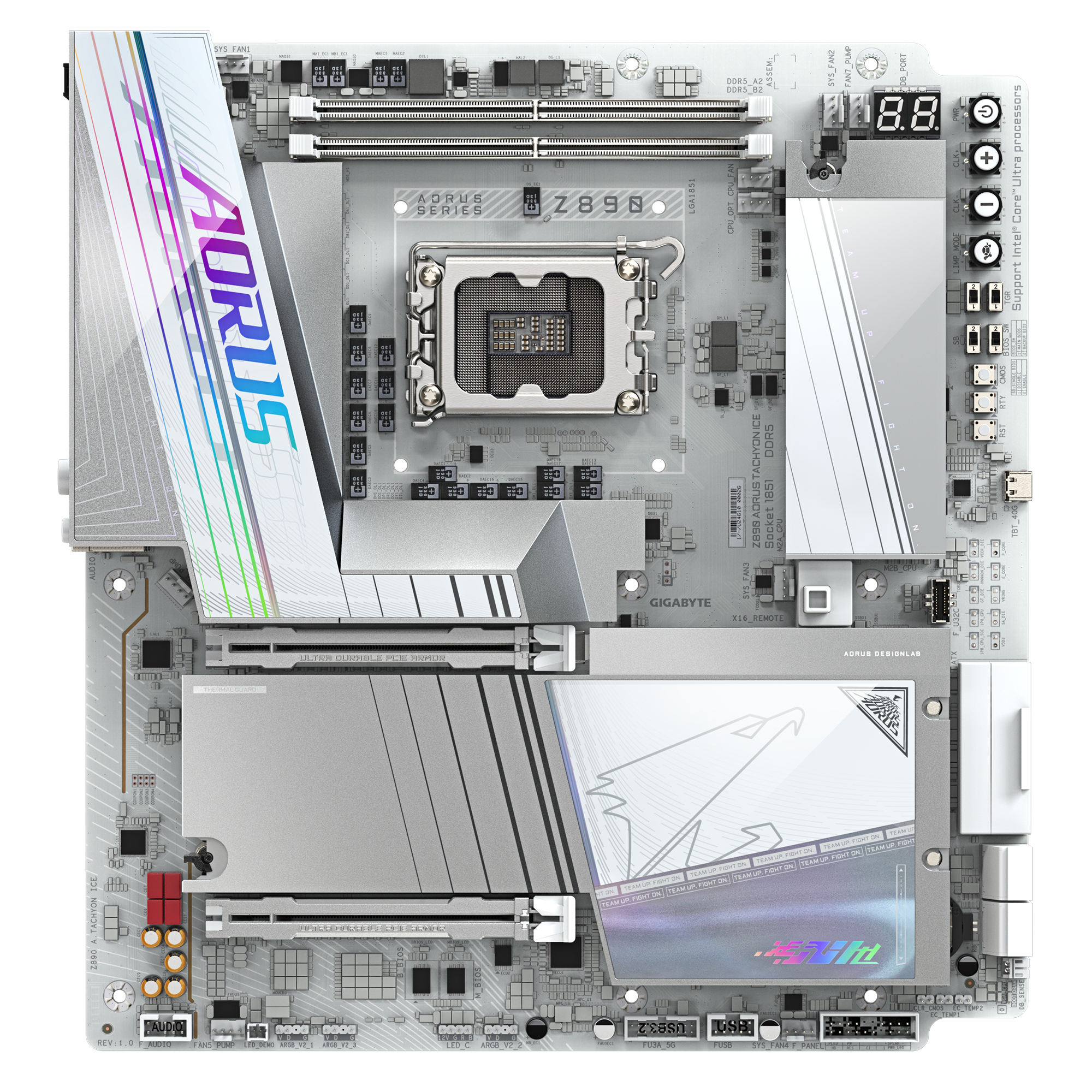 Gigabyte AORUS Z890 TACHYON ICE - Motherboard - E-ATX - LGA1851-Sockel - Z890 Chipsatz - USB-C 3.2 Gen 2x2…, Ansicht 2