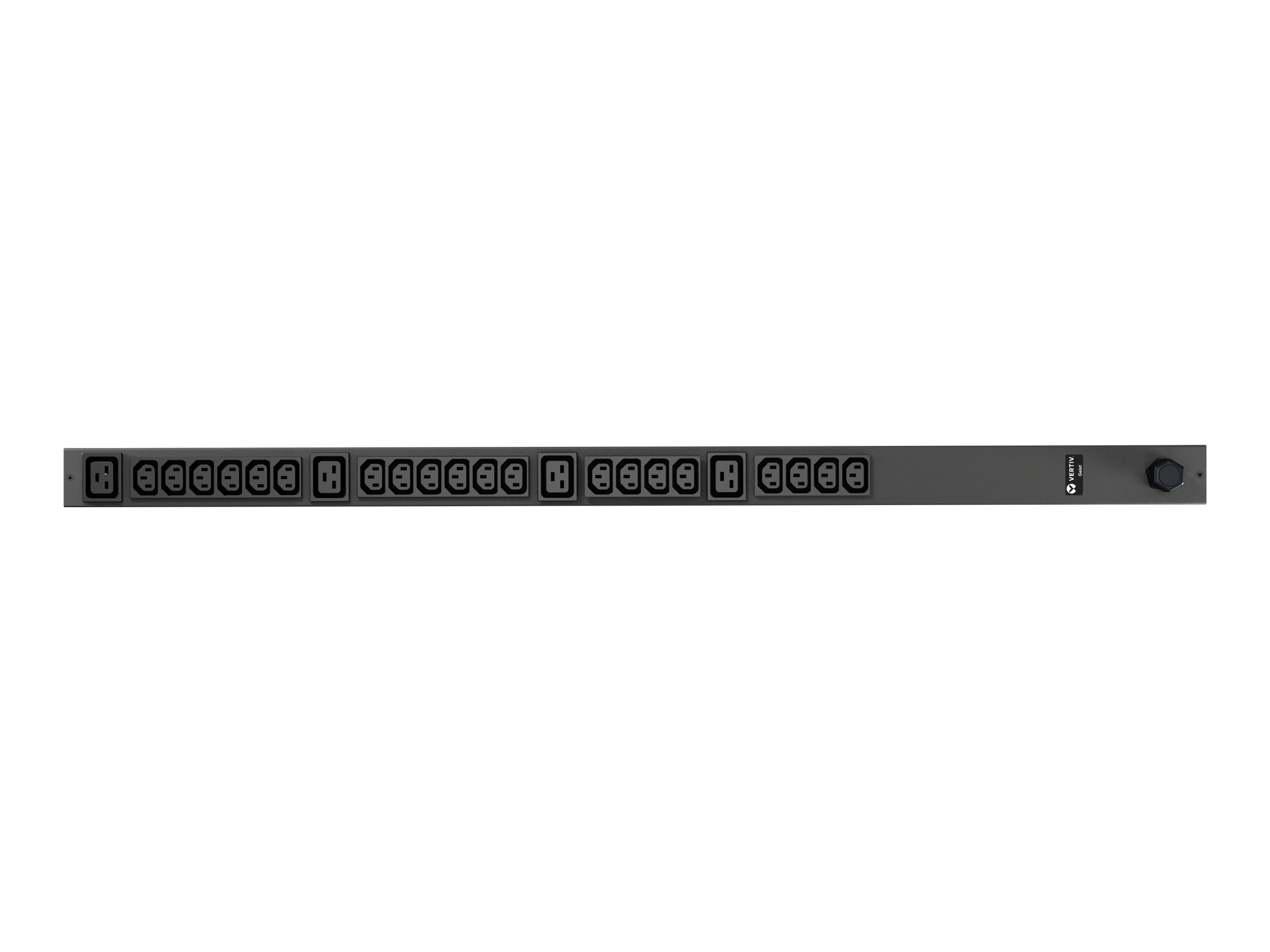 Vertiv Geist rPDU, basic, 0U, input IEC60309 230V 16A, outputs 20C13 | 4C19 Stromverteilereinheit PDU 24 AC-Ausgänge Schwarz (VP7551)