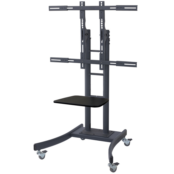 VALUE Wagen für Flachbildschirm / DVD-Player - Schwarz - Bildschirmgröße: 82-254 cm (32"-100"), Ansicht 2