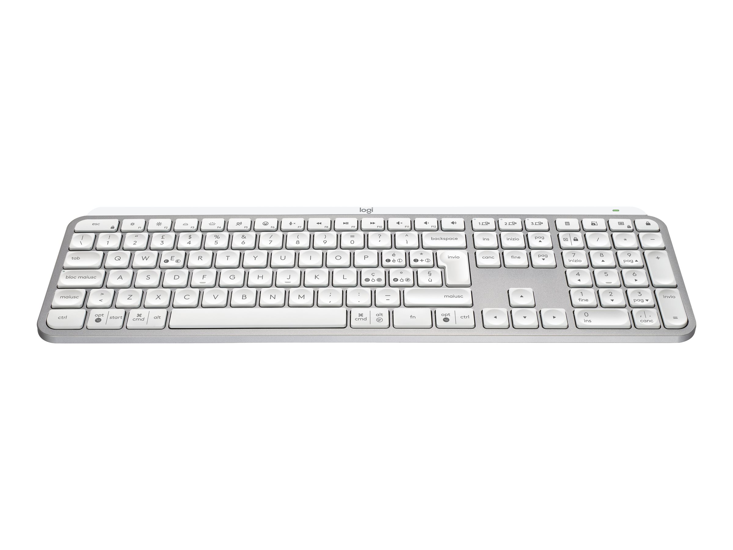 Logitech MX Keys S - Tastatur - hinterleuchtet - kabellos - Bluetooth LE - QWERTY - Nordisch (DänischFinnischNorwegischSchwedisch)