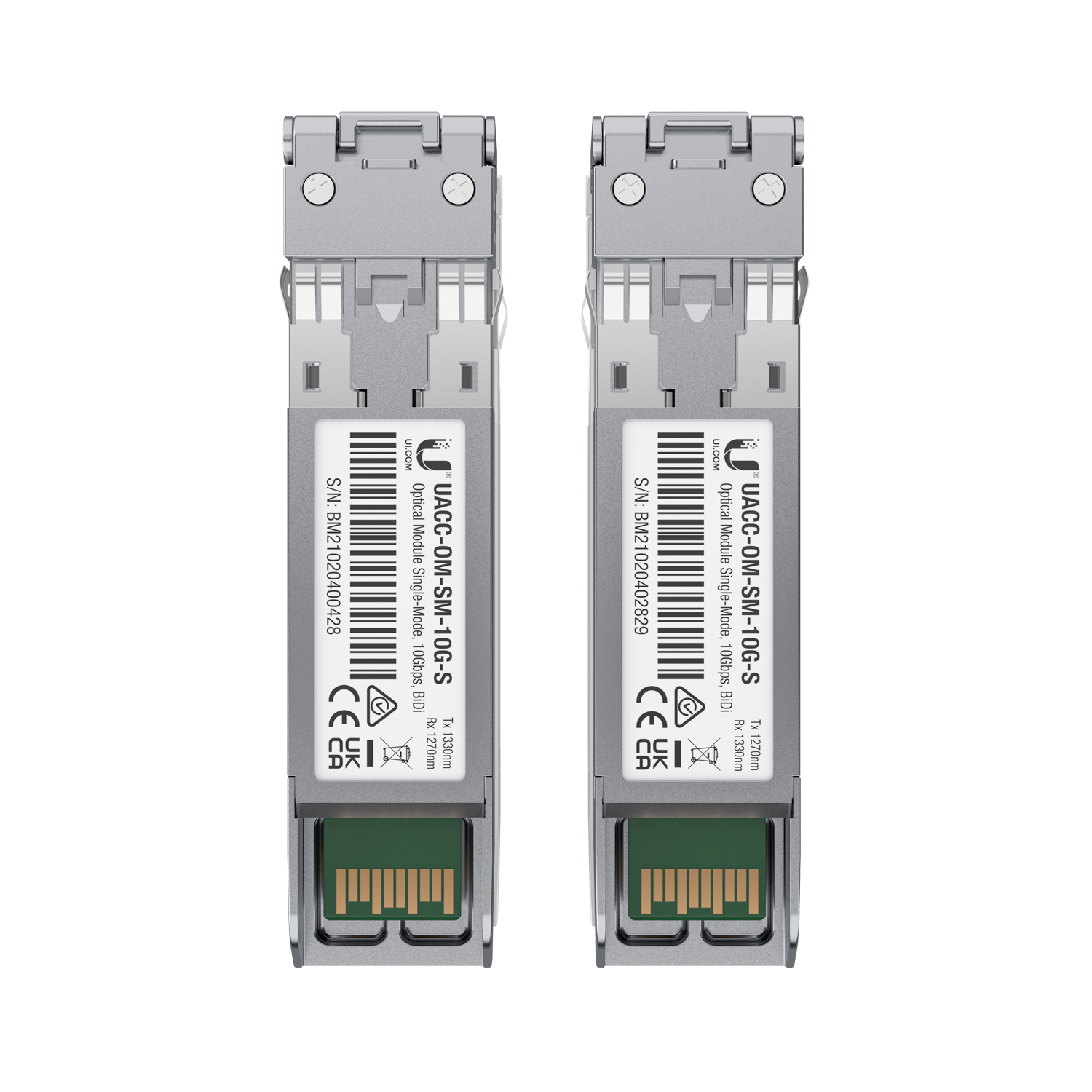 UbiQuiti SFP (Mini-GBIC)-Transceiver-Modul - 10 GigE - 10GBASE-BiDi - LC Single-Modus - bis zu 10 km, Ansicht 4