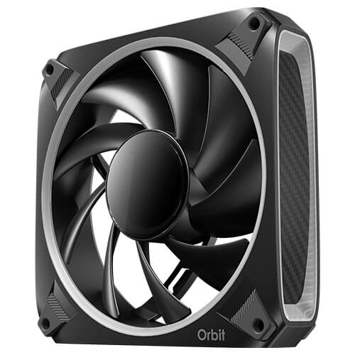Antec Lüfter 120*120*28 Orbit 120 ARGB PWM 3Pack BK retail, Ansicht 3
