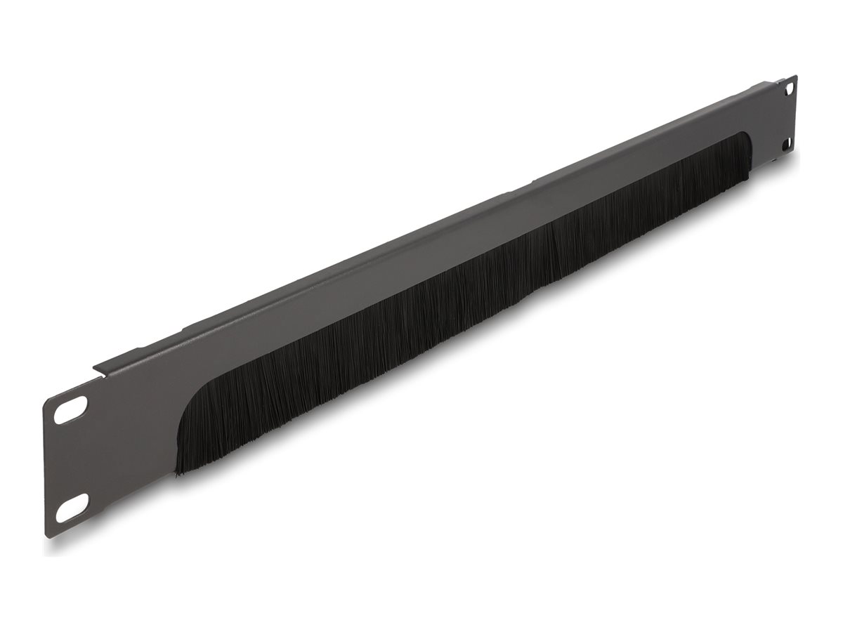 Delock Rack-Bürstenleiste - Unten offen - Dunkelgrau - 1U - 48.3 cm (19)