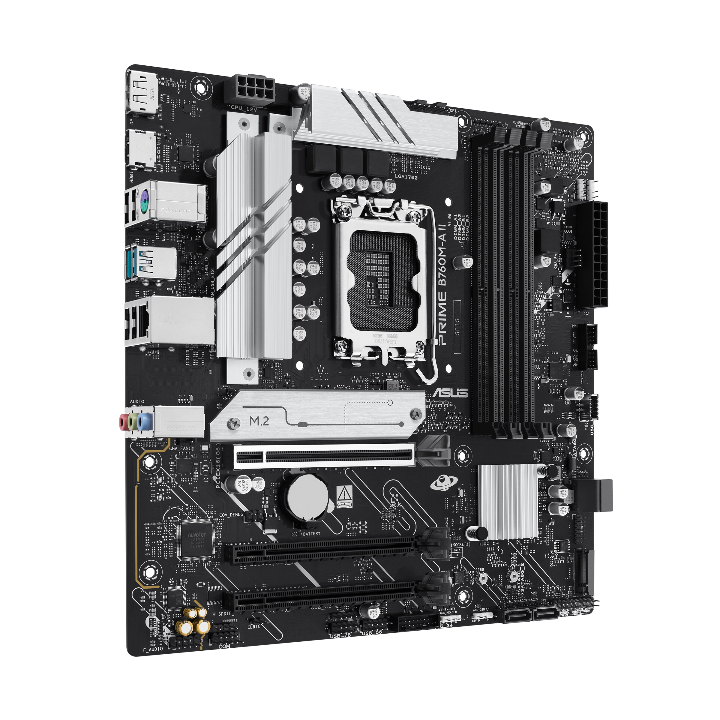 ASUS 1700 B760M-A Ii Csm Prime - Mainboard - Intel Sockel 1700 (Core i), Ansicht 2