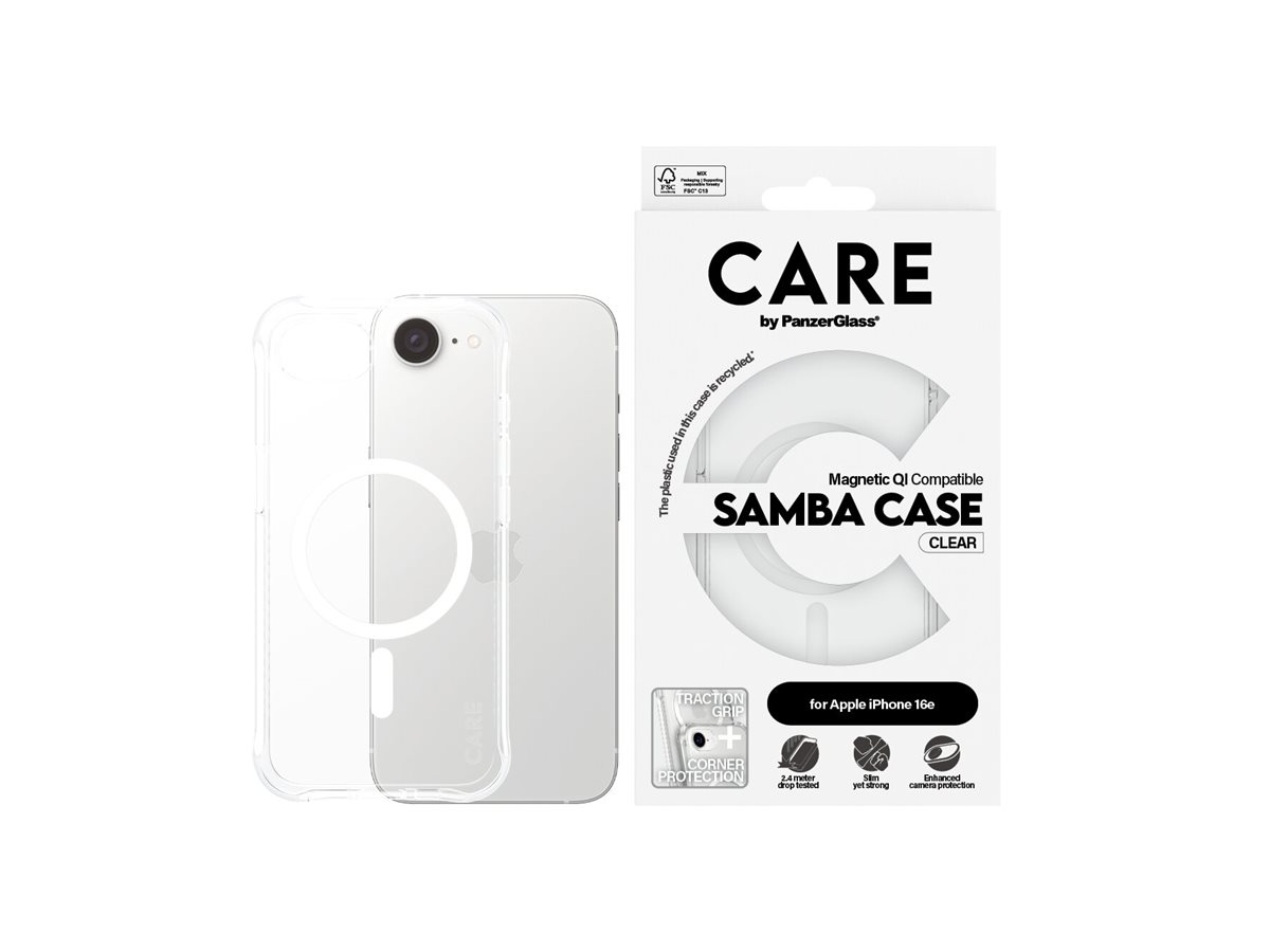 PanzerGlass CARE - iPhone 16e Case - kompatibel mit MagSafe - Thermoplastisches Polyurethan (TPU) - Weiß, Ansicht 3