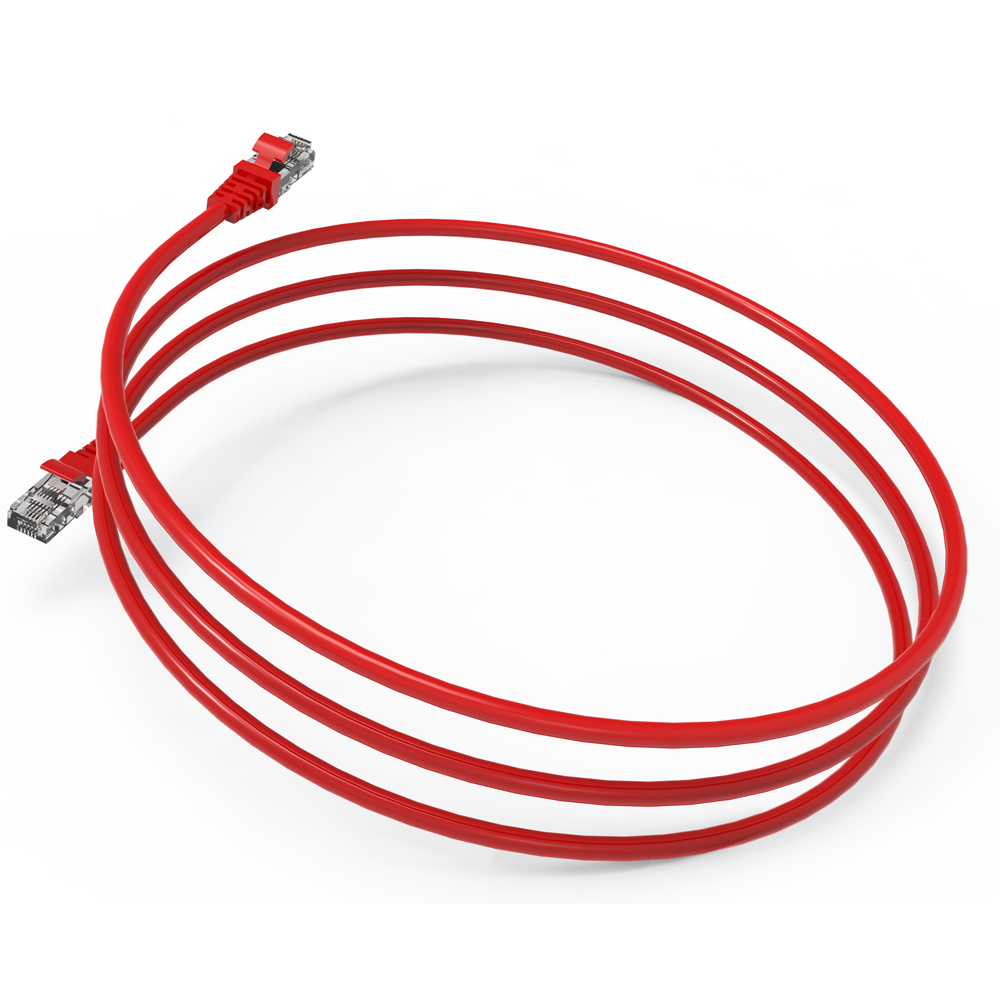 INCA CAT6 RJ45 2 m - 2 m - Cat6 - U/UTP (UTP) - RJ-45 - RJ-45 - Rot, Ansicht 3
