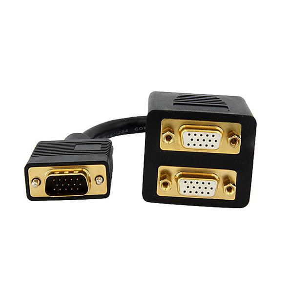 StarTech.com 30cm VGA auf 2x VGA Splitter-Kabel - St/Bu - VGA HD15 Y-Verteiler Stecker/Buchse - Vergoldet, Ansicht 4