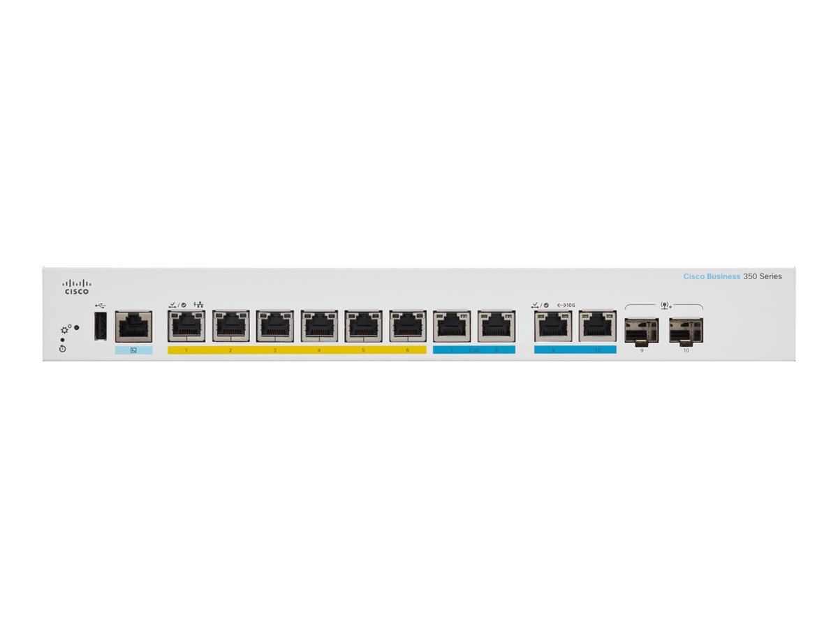 Cisco Business 350 Series CBS350-8MGP-2X - Switch - L3 - managed - 6 x 101001000 (PoE+)