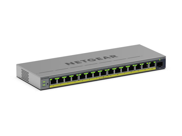 Netgear Easy Smart GS116EPP - Switch - L3 - Smart - 1 x 10/100/1000 + 15 x 10/100/1000 (PoE+), Ansicht 2