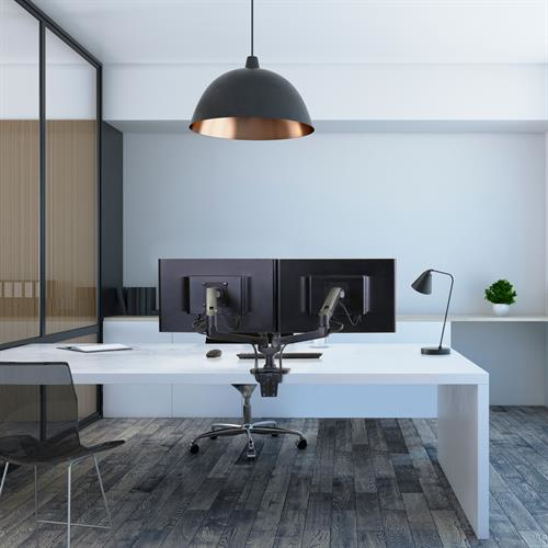 Ergotron LX Dual Side-by-Side Arm - Befestigungskit (Spannbefestigung für Tisch, Tischplattenbohrung, Stange, Ansicht 4
