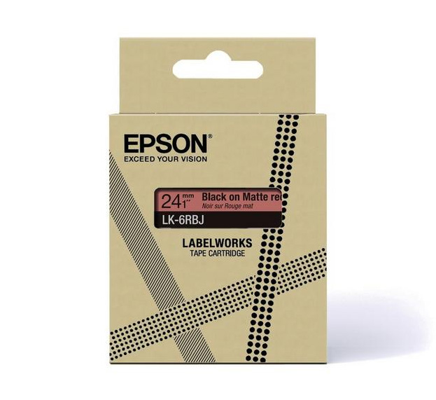 Epson LabelWorks LK-5RBJ - Schwarz auf Mattrot - Rolle (1,8 cm x 8 m), Ansicht 2