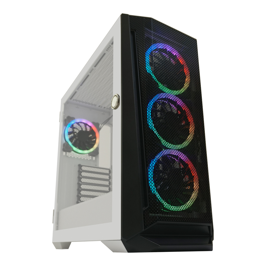 LC-Power Geh Midi Gaming 805BW-ON Holo-1_X Hartglas - Gehäuse - ATX, Ansicht 2