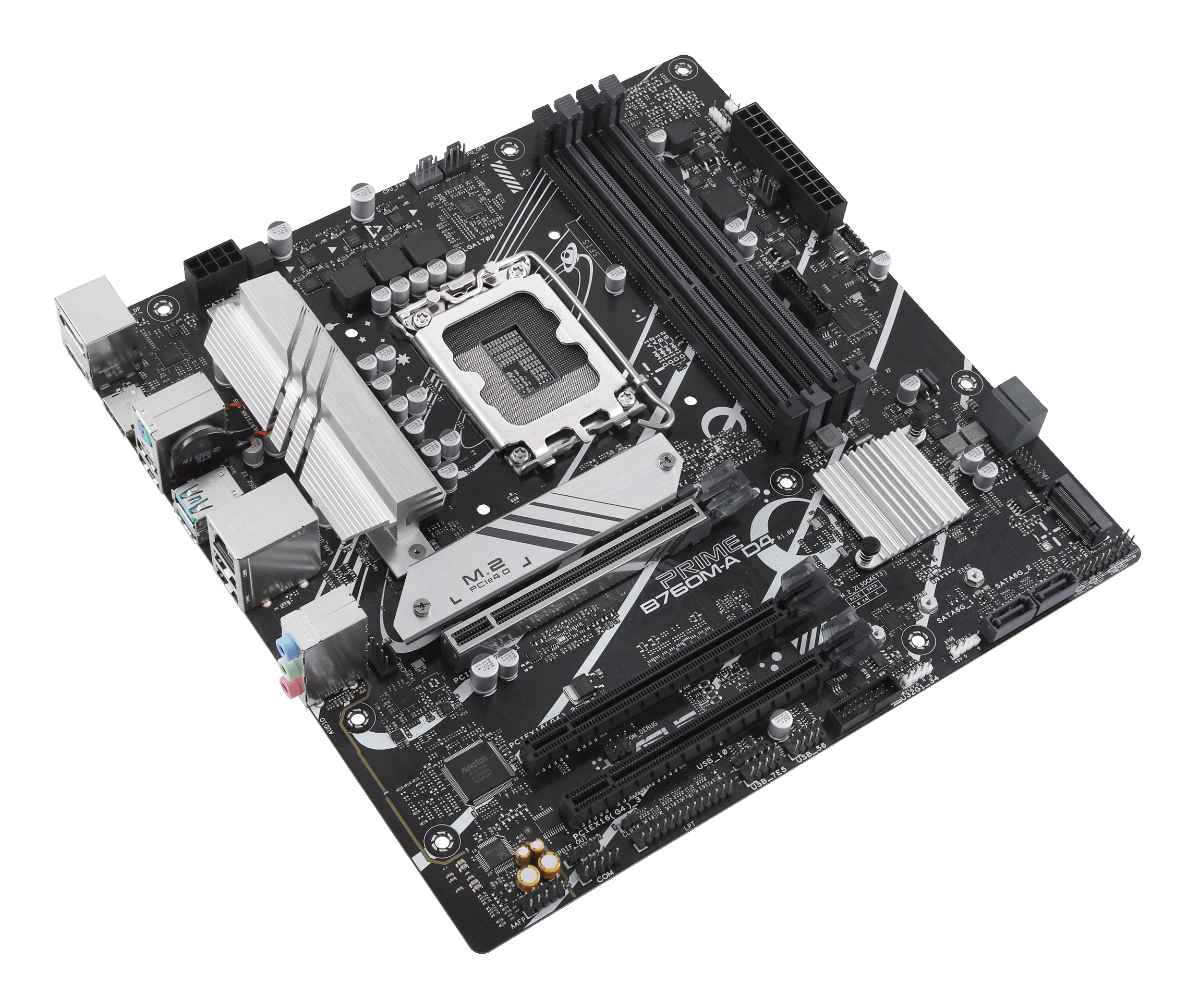 ASUS PRIME B760M-A D4-CSM - Motherboard - micro ATX - LGA1700-Sockel - B760 Chipsatz - USB 3.2 Gen 1, USB 3.2 Gen 2, Ansicht 2