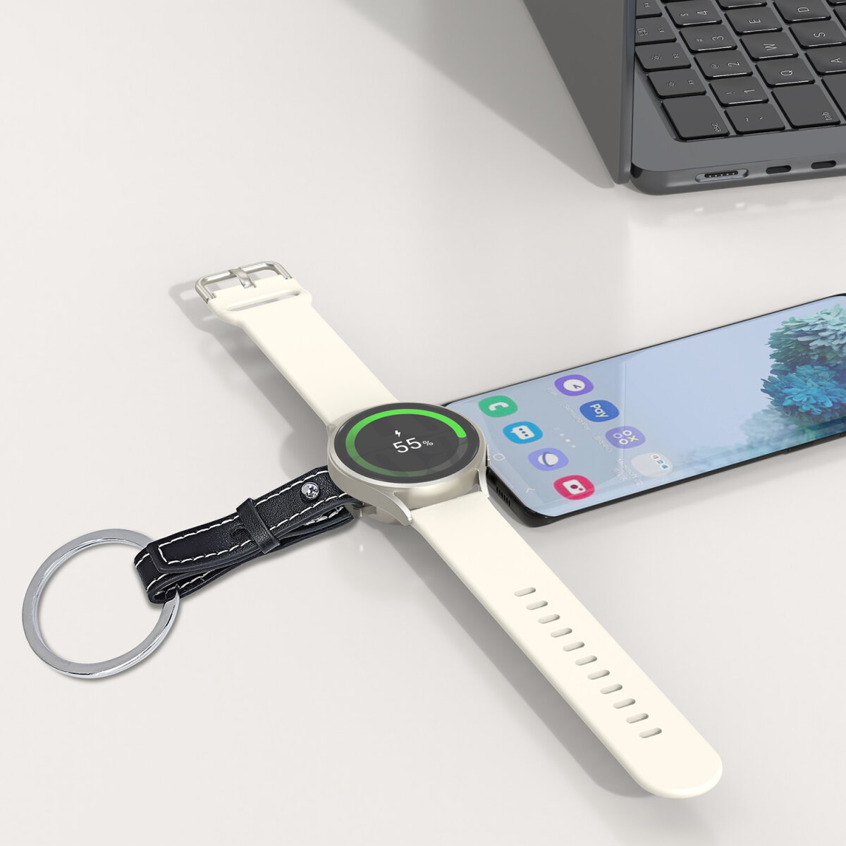 4smarts Wireless Charger für Samsung Watch schwarz, Ansicht 2