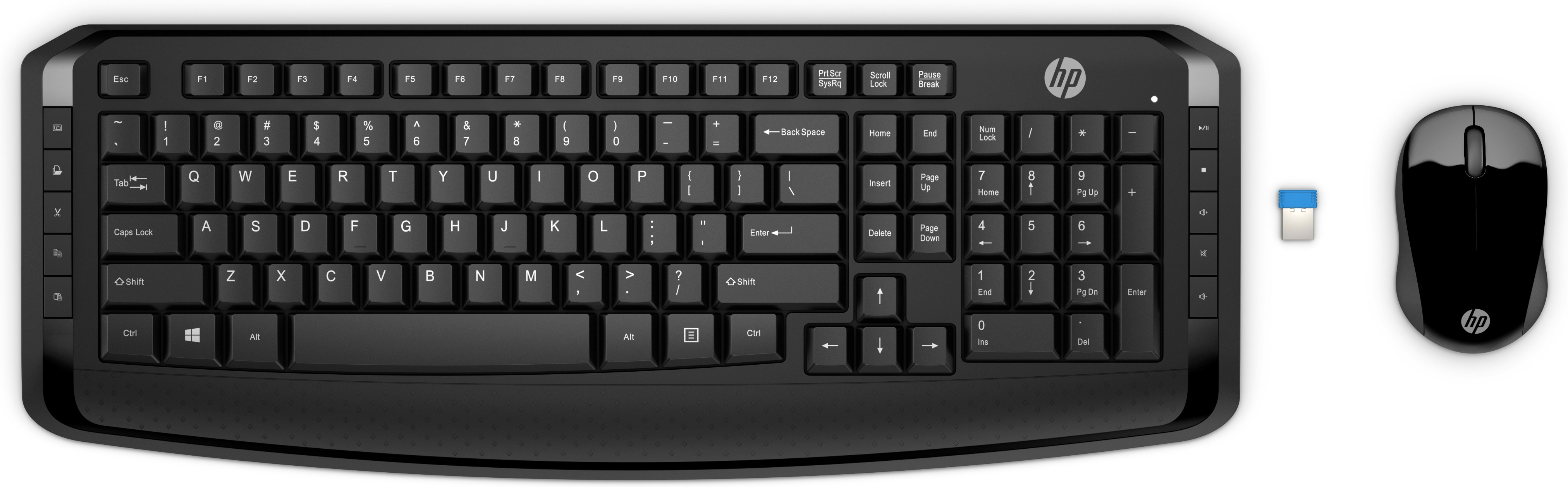 HP 300 - Tastatur-und-Maus-Set - kabellos - Tastatur - 1.600 dpi