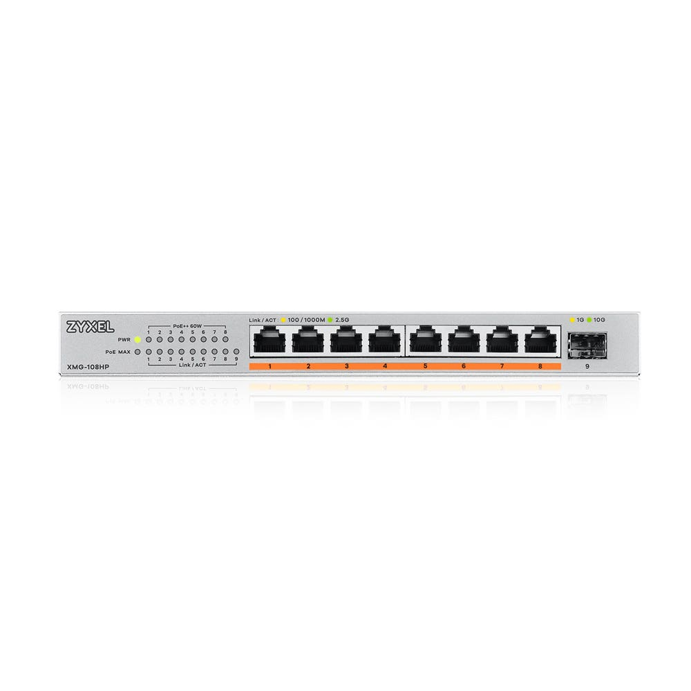 ZyXEL Switch XMG-105 8 Port 10/2.5G MultiGig PoE++ unmanaged - Switch - 8-Port, Ansicht 2