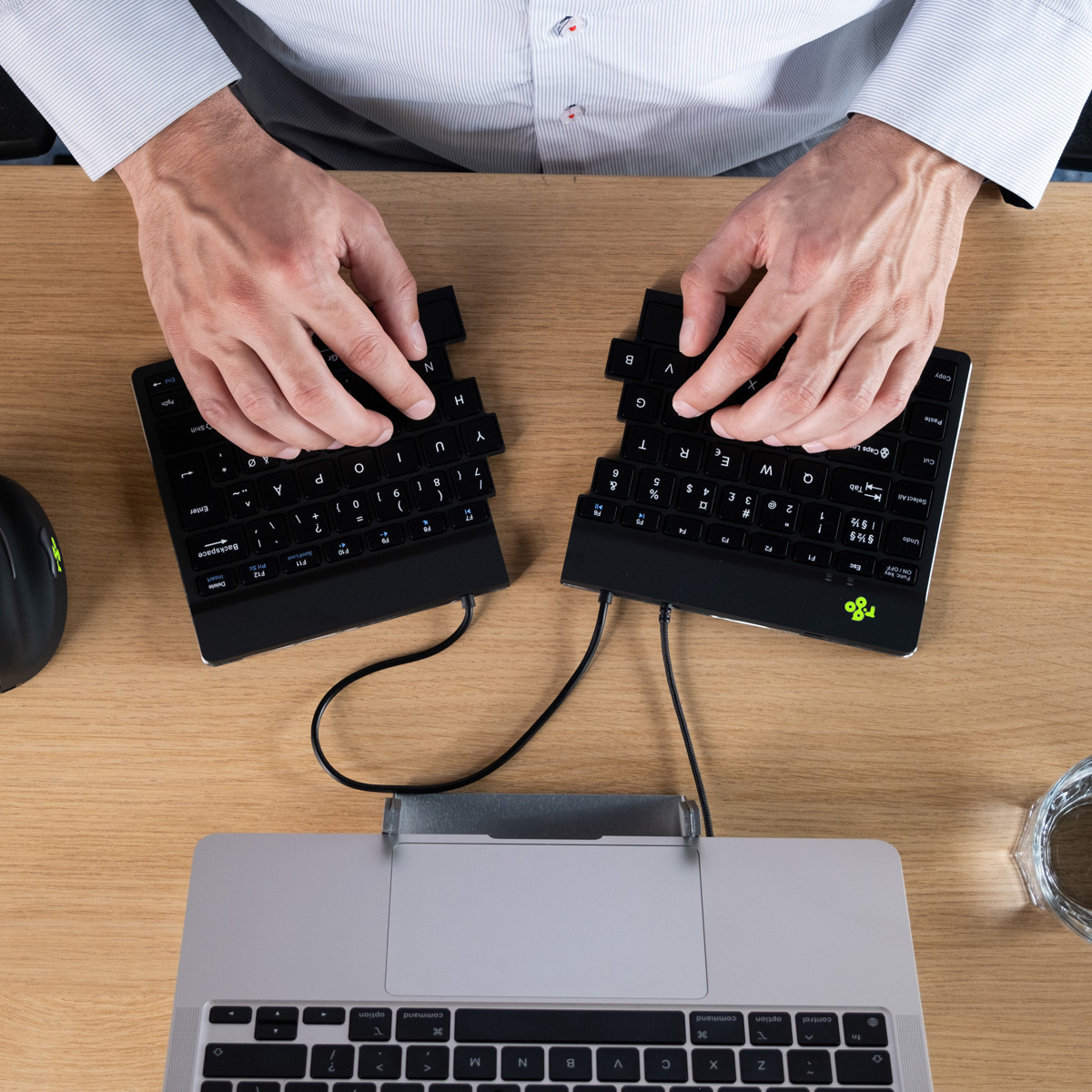 R-Go Split Ergonomische Tastatur - TL: US, QWERTY, Ansicht 2