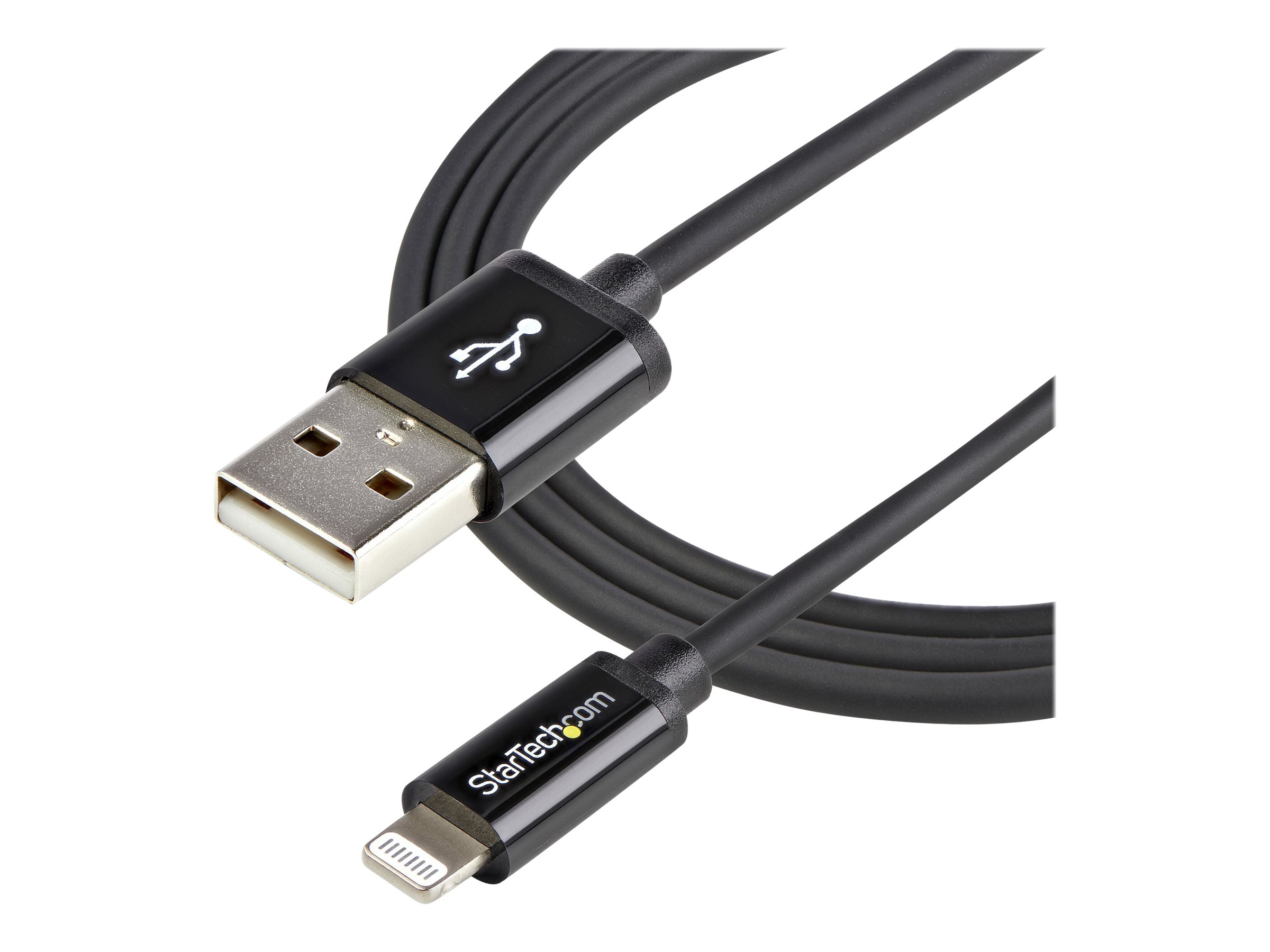 StarTech.com 1m USB auf Lightning Kabel - High Speed Ladekabel für iPhone / iPad / iPod - Hochgeschwindigkeits- Lightning Kabel - Apple MFi-zertifiziert - Schwarz