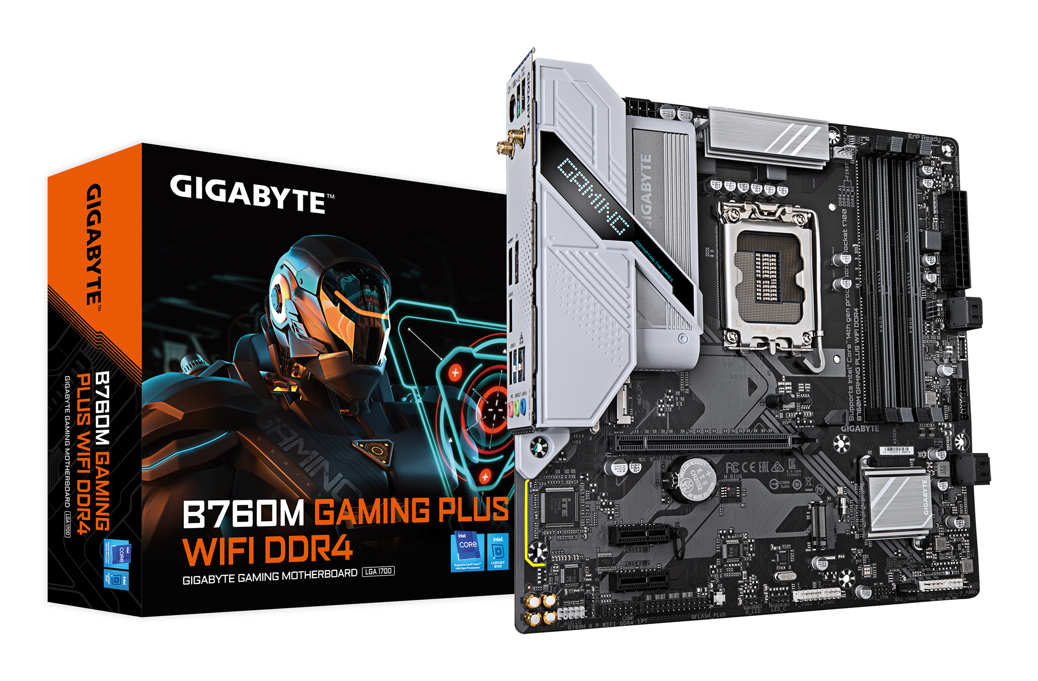 Gigabyte B760M GAMING PLUS WIFI DDR4 - Motherboard - micro ATX - LGA1700-Sockel - B760 Chipsatz - USB-C 3.2 Gen 1, Ansicht 4
