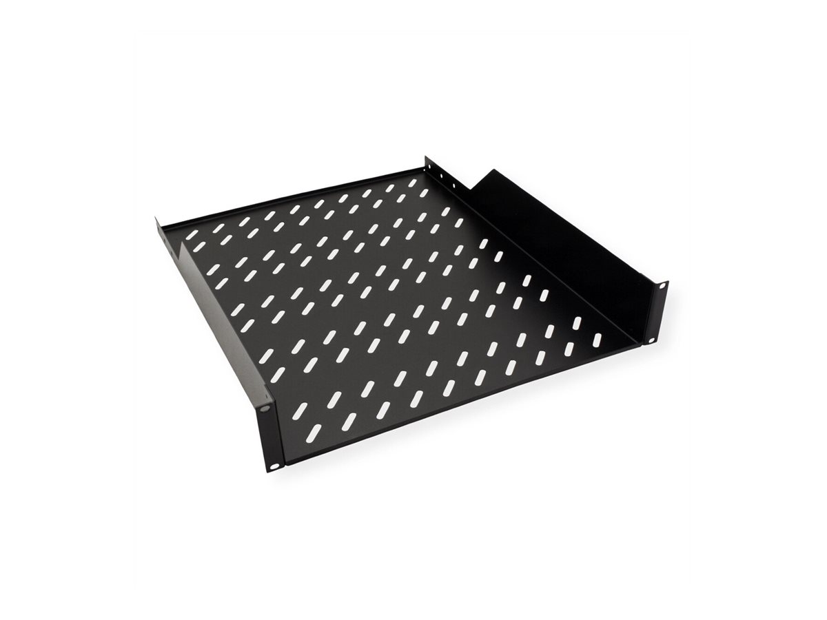 ROLINE 19 Zoll Fachboden 2 HE 550 T 25kg Tragkraft schwarz, Ansicht 2
