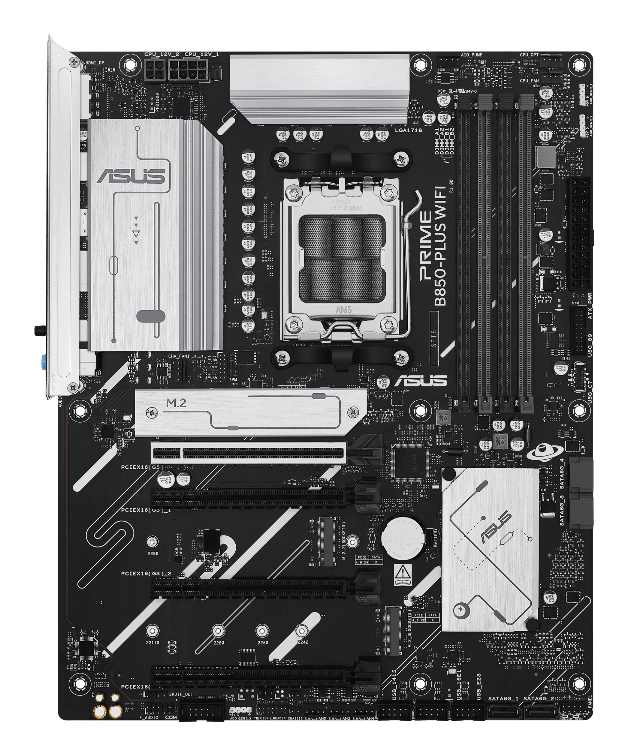 ASUS PRIME B850-PLUS WIFI - Motherboard - ATX - Socket AM5 - AMD B850 Chipsatz - Onboard-Grafik (CPU erforderlich), Ansicht 3