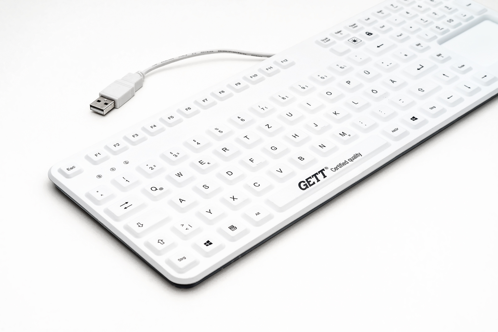 GETT CleanType Prime Panel+ - Tastatur - mit Touchpad - TL: Deutsch, QWERTZ, Ansicht 2