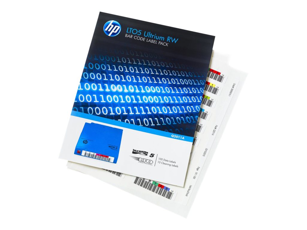 Hewlett Packard Enterprise (HPE) HPE LTO5 Ultrium Barcode Label RW (100+10) Q2011A