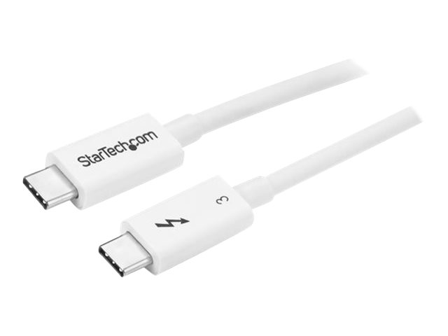 StarTech.com Thunderbolt 3 Kabel -40Gbits - 50cm - Weiß - 4K 60Hz - Passiv - Thunderbolt Kabel - USB Typ C Lader - Thunderbolt-Kabel - USB-C (M)