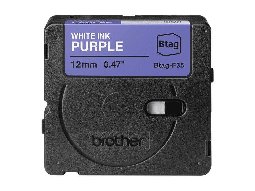 Brother BTAG-F35 - Weiß auf Lila - Rolle (1,2 cm x 4 m), Ansicht 2