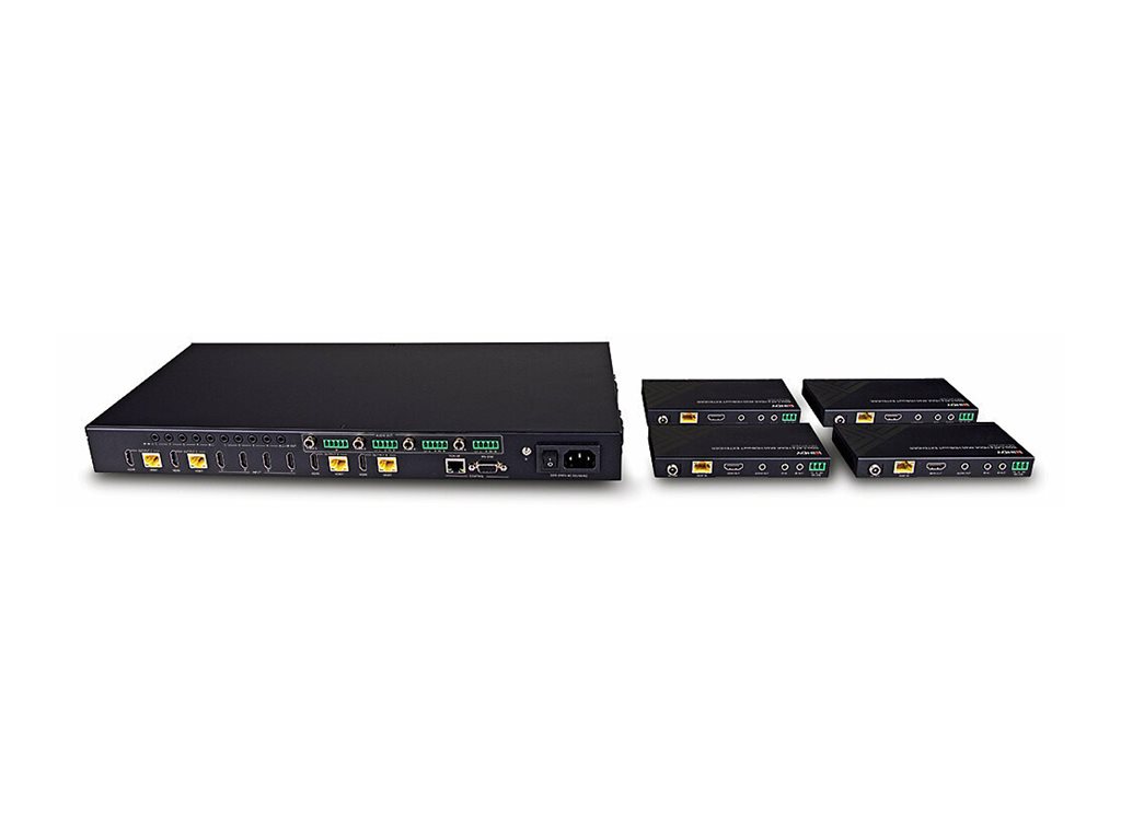 Lindy 150m Cat.6 4x4 HDMI 4K60 HDBaseT Matrix Extender, Ansicht 3