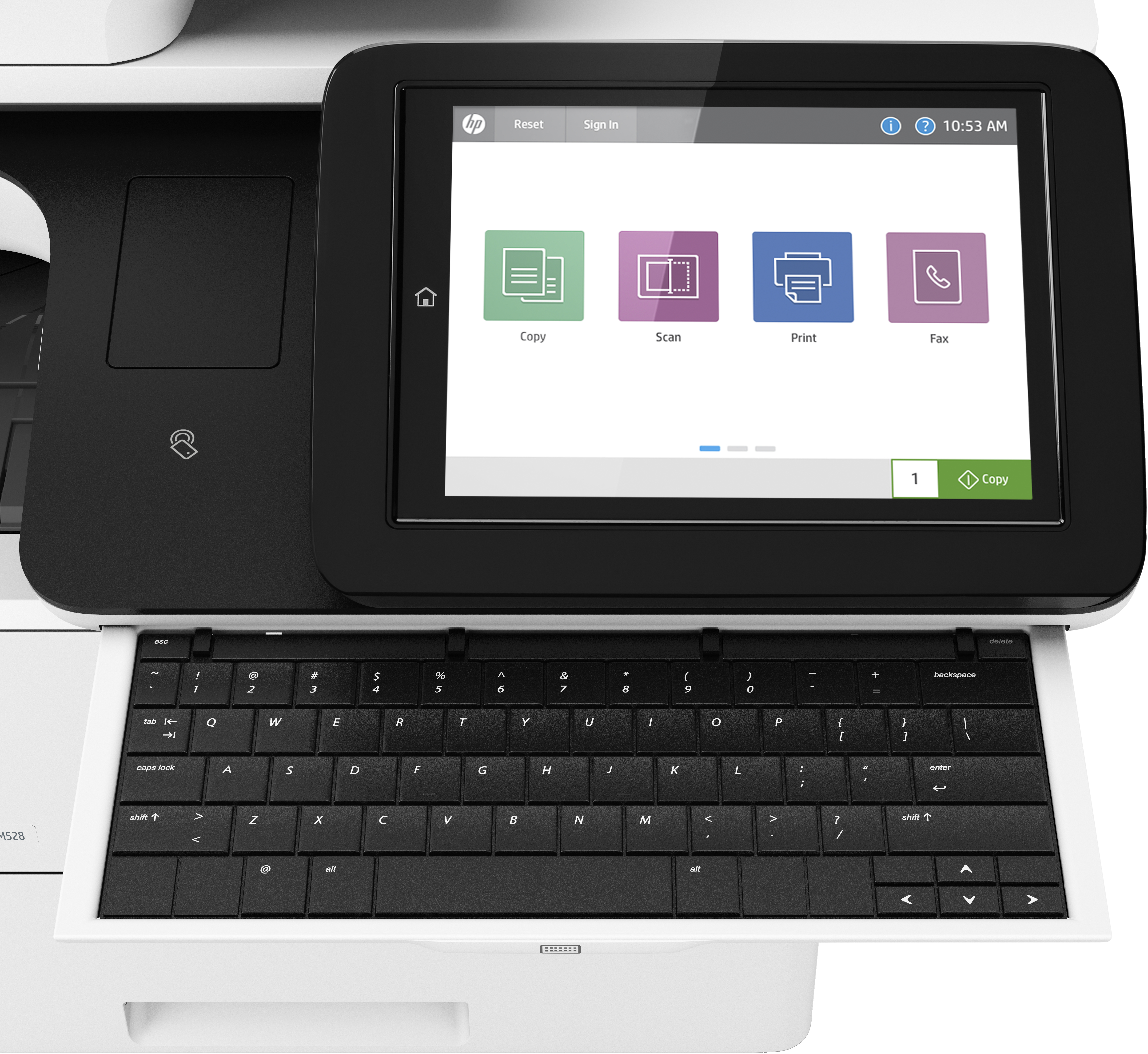 HP LaserJet Enterprise Flow MFP M528z - Multifunktionsdrucker - s/w - Laser - Legal (216 x 356 mm)/, Ansicht 2
