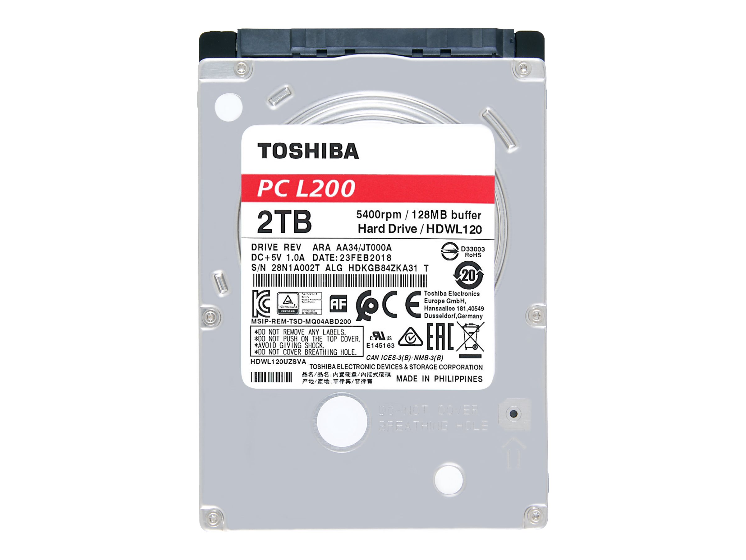 Toshiba L200 Laptop PC - Festplatte - 2 TB - intern - 2.5 (6.4 cm)