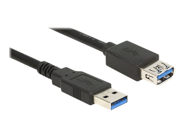 Delock Extension cable USB 3.0 - USB-Verlängerungskabel - USB Typ A (M) zu USB Typ A (W) - USB 3.0 - 2 m - Schwarz