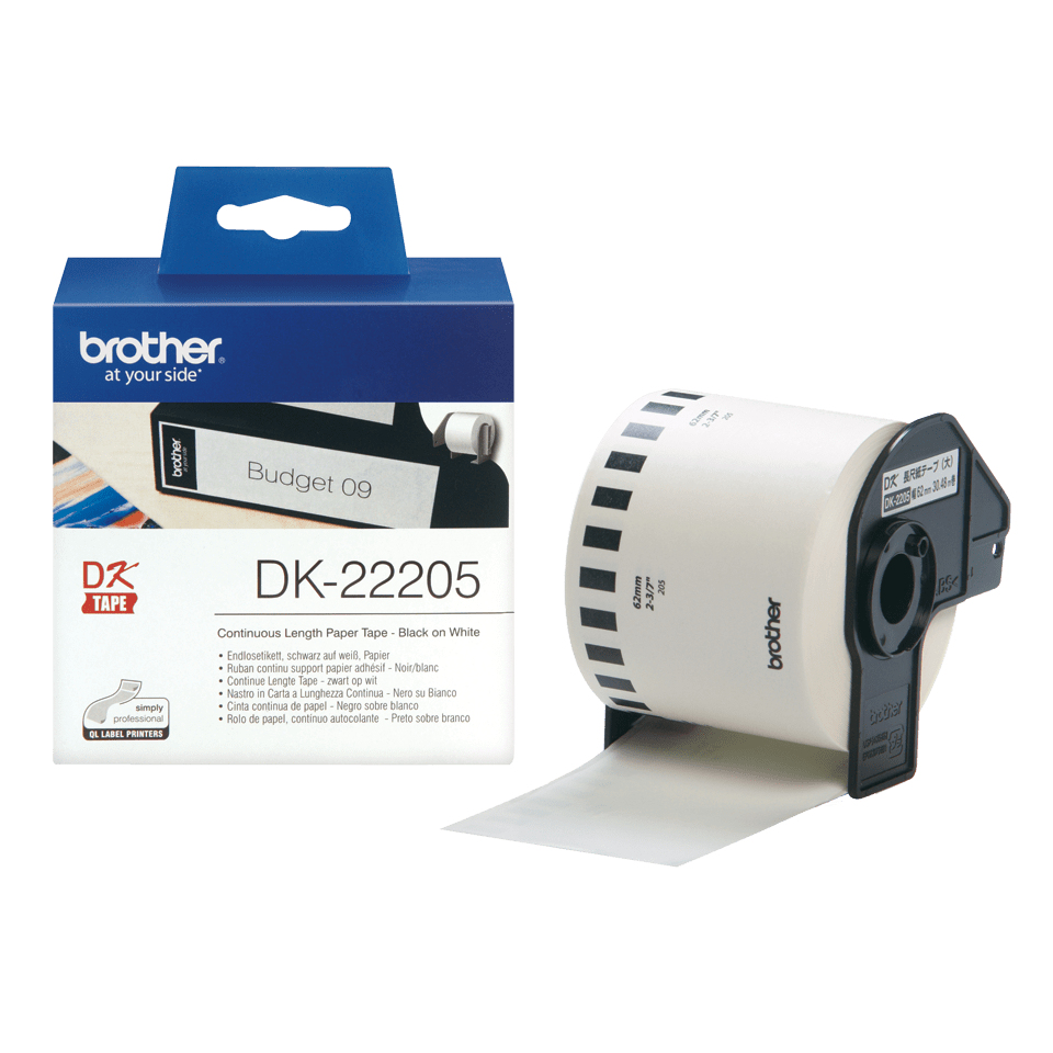 Brother DK-22205 - Schwarz auf Weiß - Rolle (6,2 cm x 30,5 m), Ansicht 2