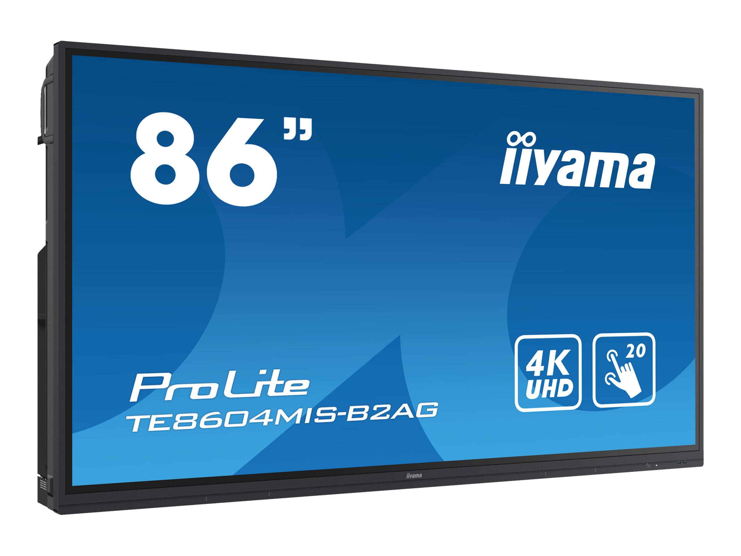 iiyama ProLite TE8604MIS-B2AG - 217.4 cm (86") Diagonalklasse LCD-Display mit LED-Hintergrundbeleuchtung - interaktive Digital Signage - mit Integrierter Media-Player und Touchscreen (Multi-Touch) - Android - 4K UHD (2160p) 3840 x 2160