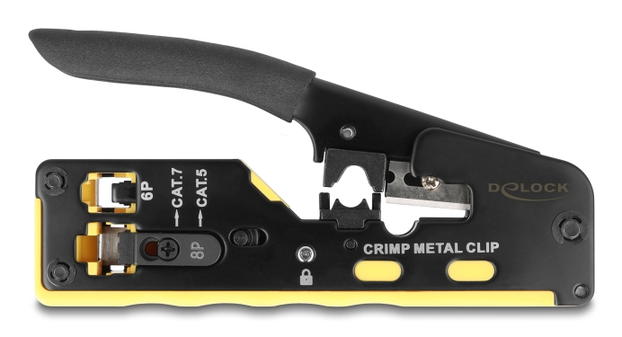 Delock Crimpwerkzeug - for 6P/8P RJ45/RJ11 plugs cat. 5/6/7 with cutter and stripper, Ansicht 4