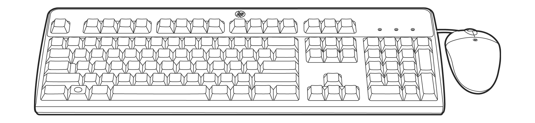 HPE BFR with PVC Free Kit - Tastatur-und-Maus-Set