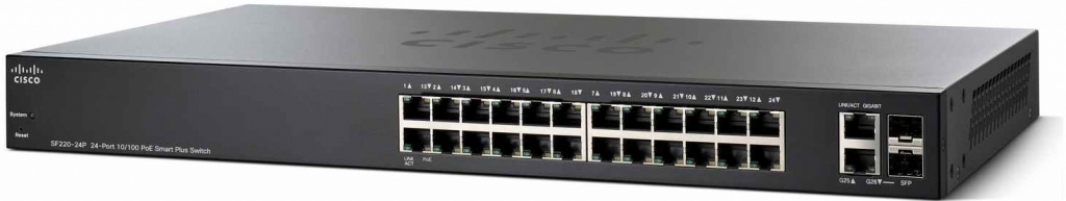 Cisco Small Business SF220-24P, Managed, L2, Fast Ethernet (10/100), Power over Ethernet (PoE)