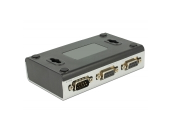 Delock Switch - 3 x seriell - Desktop, wandmontierbar, Ansicht 3