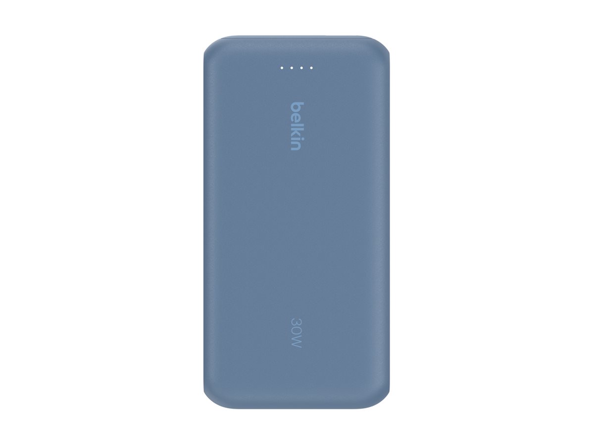 Belkin BoostCharge - Powerbank - 20000 mAh - 30 Watt - PD - 3 Ausgabeanschlussstellen (2 x USB-C, USB) - Blau, Ansicht 4